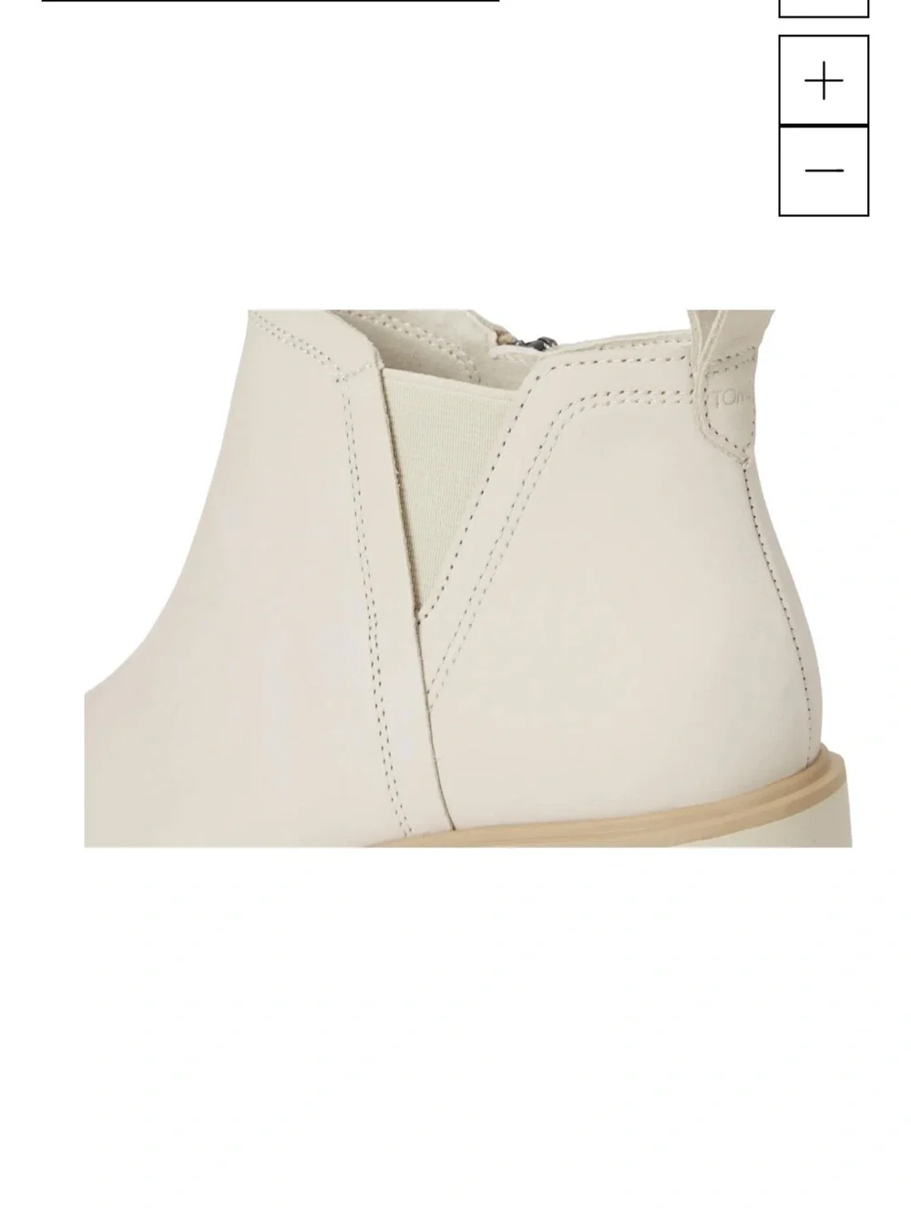 New NIB Toms Maude Cream Chelsea Lug Ankle Boots Sz 10 $120
